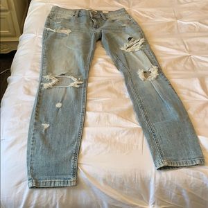 Light wash ripped jeans